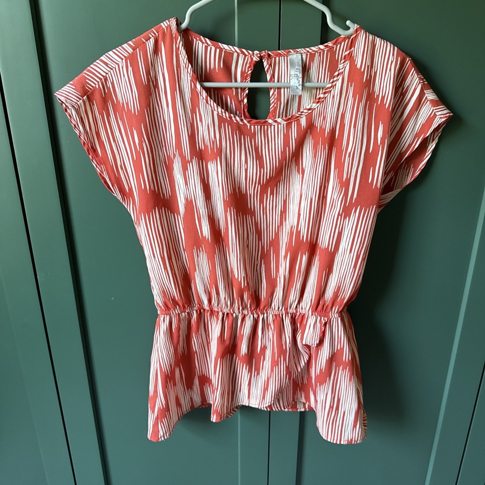Women's‎ Blouse Cinch Waist Dressy Pattern Size Small